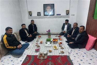 دیدار در نخستین روز بهار طبیعت با  خانواده شهدای هشت سال دفاع مقدس و شهید مدافع امنیت و جانباز سرافراز شهر زیار